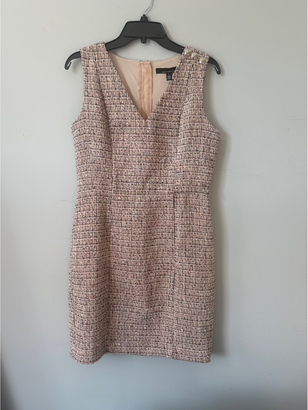WHBM Tweed Multi Color Sheath Dress Women’s Size 6 NWT - Picture 3 of 7